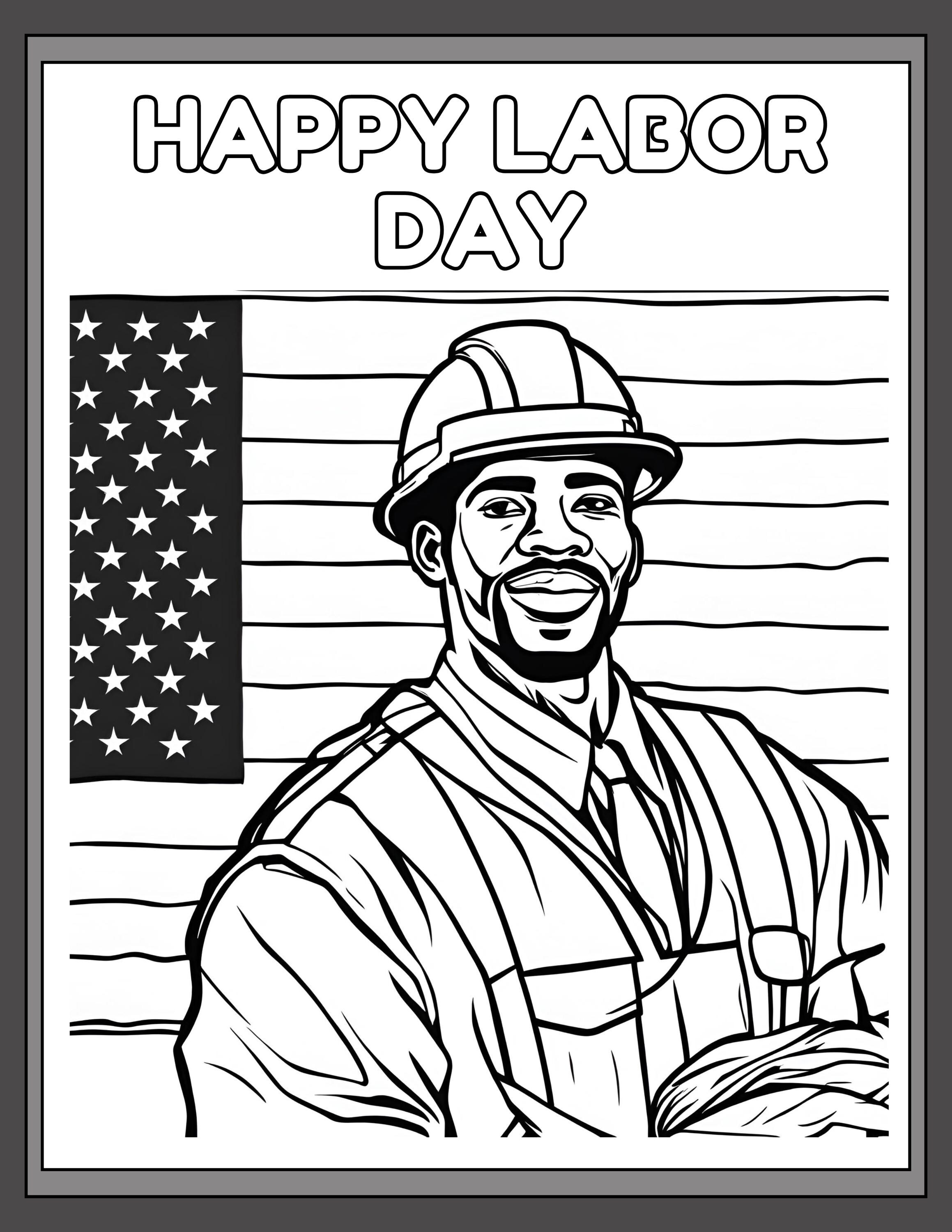 Black Labor Day Coloring Pages - Etsy