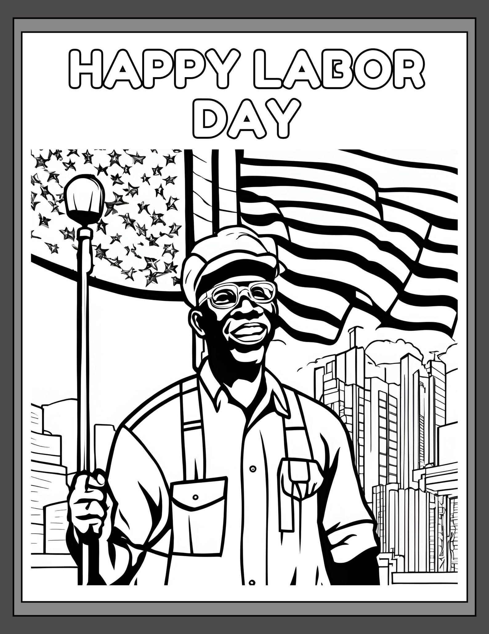 Black Labor Day Coloring Pages - Etsy