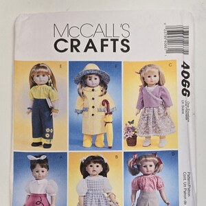 McCall&#39;s Sewing Pattern #4066 for 18&quot; Doll Clothes