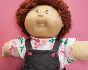 Cute Cabbage Patch Doll Bib Denim Dress for Your 17" Cabbage Patch Doll