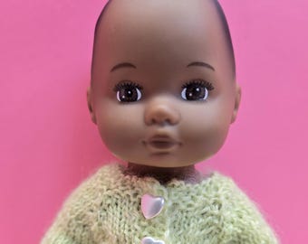 Pretty in Pastel Hand Knit Doll Sweater Jackets for 8" Dolls like American Girl Itty Bitty Caring for Baby Dolls