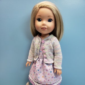 Sparkly Doll Sweater and Classy Dress with Silver Doll Shoes for Your 14.5" Doll like American Girl Wellie Wisher or Ruby Red Fashion Dolls