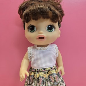 Beautiful Butterfly Dress for Your 12&quot; Doll like Baby Alive Dolls