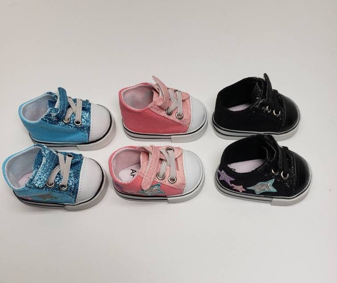 Glitter Star Doll Tennis Shoes for Your 18doll Like American Girl or