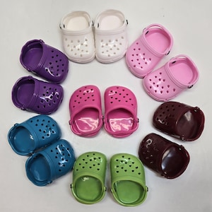 Bright and Colorful Plastic Doll Clogs for Your 18&quot; Doll like American Girl or Our Generation Dolls and Bitty Baby Dolls
