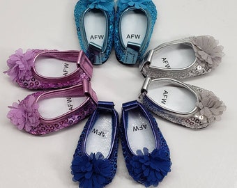 Pom Pom Slip-on Doll Shoes for Your 13" - 14.5" Doll like Wellie Wisher and Paola Reina Dolls