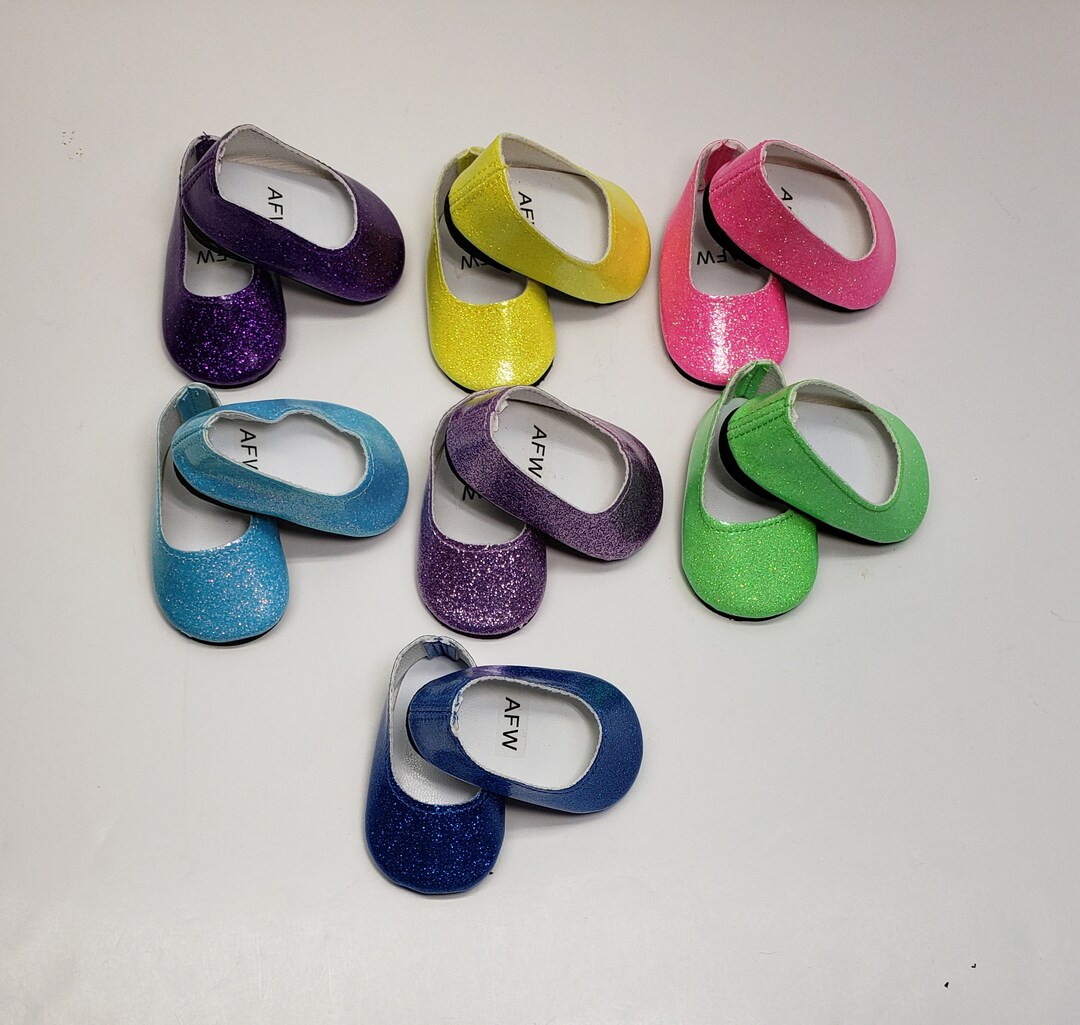 Sparkly Doll Dress Shoes for Your 18 Doll Like American Girl or Our