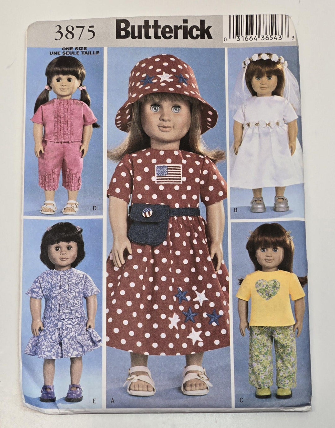 Butterick Sewing Pattern #3875 for Doll Clothes - Etsy