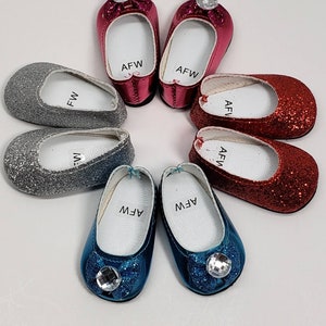 Jeweled Slip-on Doll Shoes for Your 13" - 14.5" Doll like Wellie Wisher and Paola Reina Dolls