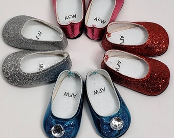 Jeweled Slip-on Doll Shoes for Your 13" - 14.5" Doll like Wellie Wisher and Paola Reina Dolls