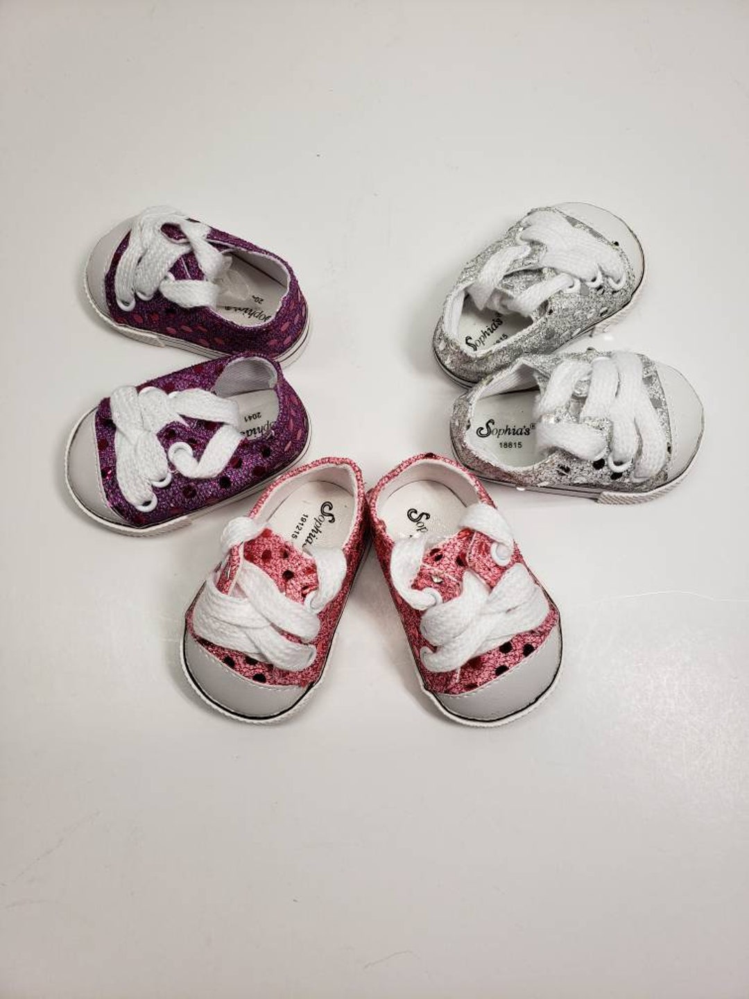 Doll Tennis Shoes With a Sparkle for Your 18 Doll Like American Girl or