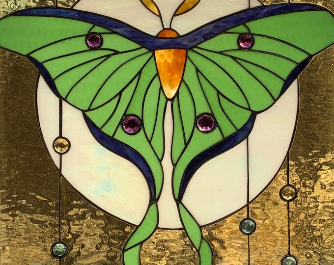 Luna Moth Stained Glass Pattern PDF, PNG Digital File - Etsy Canada