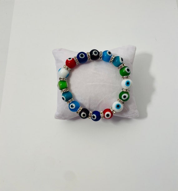 Multicolor evil eye sales bracelet