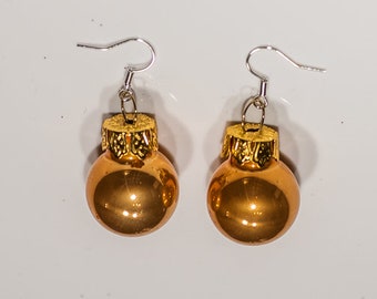 Ohrringe Christbaumkugeln Gold # Weihnachten # NEU