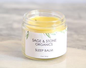 Sleep Balm - Natural Sleep Aid, Vegan Salve, Beeswax Free, Dream Salve, Sleepy Time, Lavender, Organic, All Natural, Relaxation, Valerian