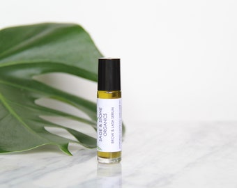 Brow & Lash Growth Serum | Herb Infused, Organic, All Natural, Rosemary, Cruelty Free, Castor Oil, Eyebrow Oil, Eye Lash Serum, Lash Growth