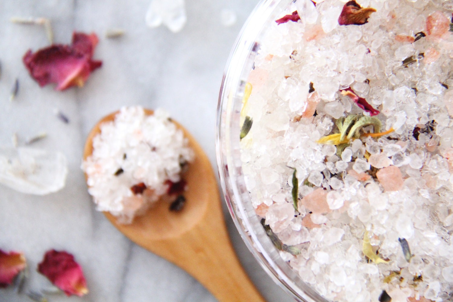 Lavender Rosemary Bath Salts Soak Herbal Salts Lavender Etsy