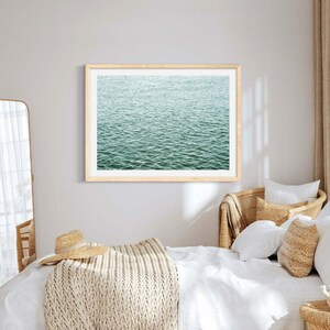Large Ocean Print Serene Wall Art Print Blue Water Tropical Print Ocean Waves Modern Coastal Art Ocean Wall Art Print image 3