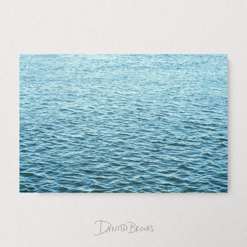 Large Ocean Print Serene Wall Art Print Blue Water Tropical Print Ocean Waves Modern Coastal Art Ocean Wall Art Print image 7