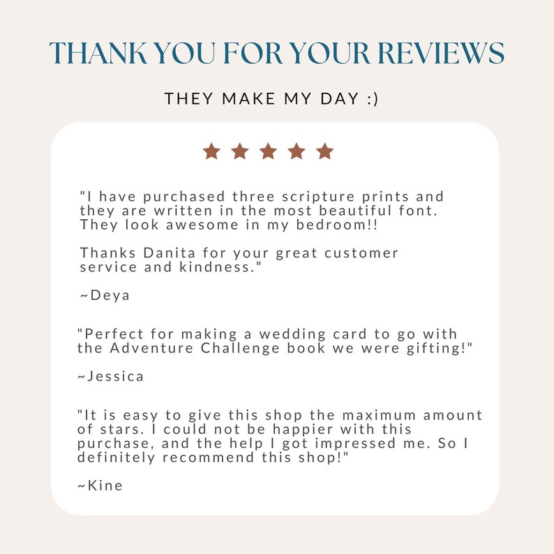 thank you for your review