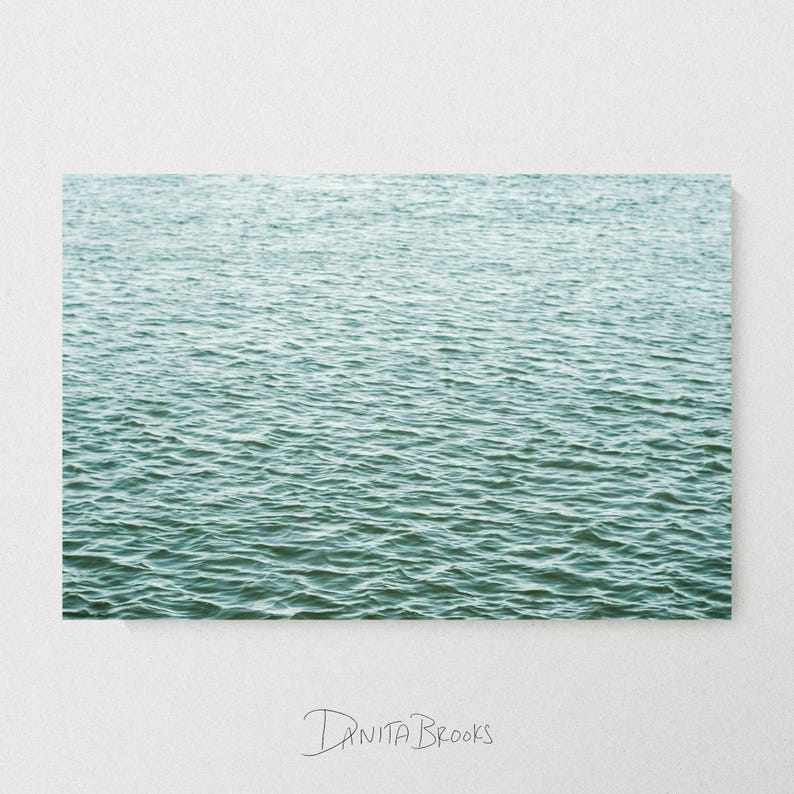 Large Ocean Print Serene Wall Art Print Blue Water Tropical Print Ocean Waves Modern Coastal Art Ocean Wall Art Print image 6