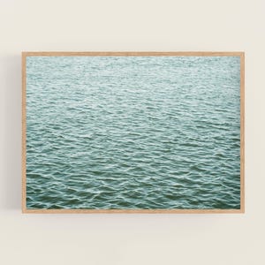 Large Ocean Print Serene Wall Art Print Blue Water Tropical Print Ocean Waves Modern Coastal Art Ocean Wall Art Print image 1