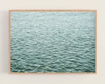 Grote oceaan print serene muur kunst print blauw water tropische print oceaan golven moderne kust kunst oceaan muur kunst print
