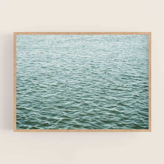Large Ocean Print Serene Wall Art Print Blue Water Tropical Print Ocean Waves Modern Coastal Art Ocean Wall Art Print