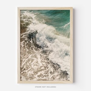 Ocean Wave Photography Print: Modern Coastal Wall Art, Surf Shack Decor