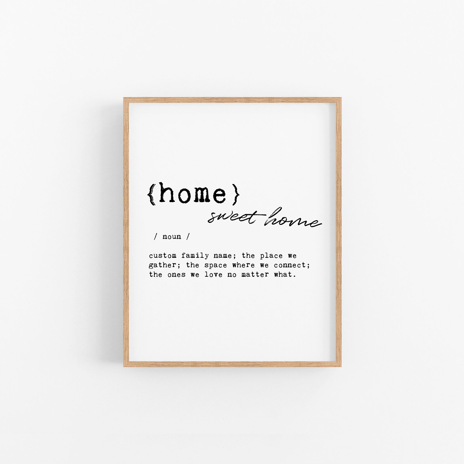 Home Sweet Home PERSONALIZED Definition Print Customized Home Etsy