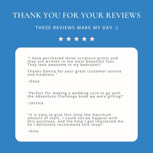 a blue background with the words thank you for your review
