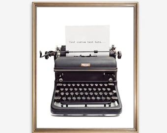 Personalized Poster Typewriter Art Print Custom Quote Gift for Writer