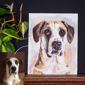 Individuell handgemaltes Tierportrait: Original Hundeportrait