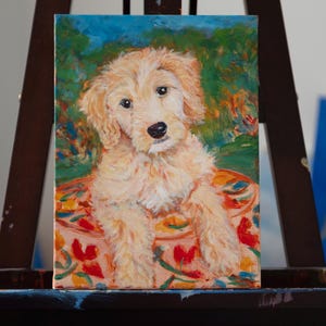 Bilderbuch Tierportrait: Handgemaltes Hundeportrait