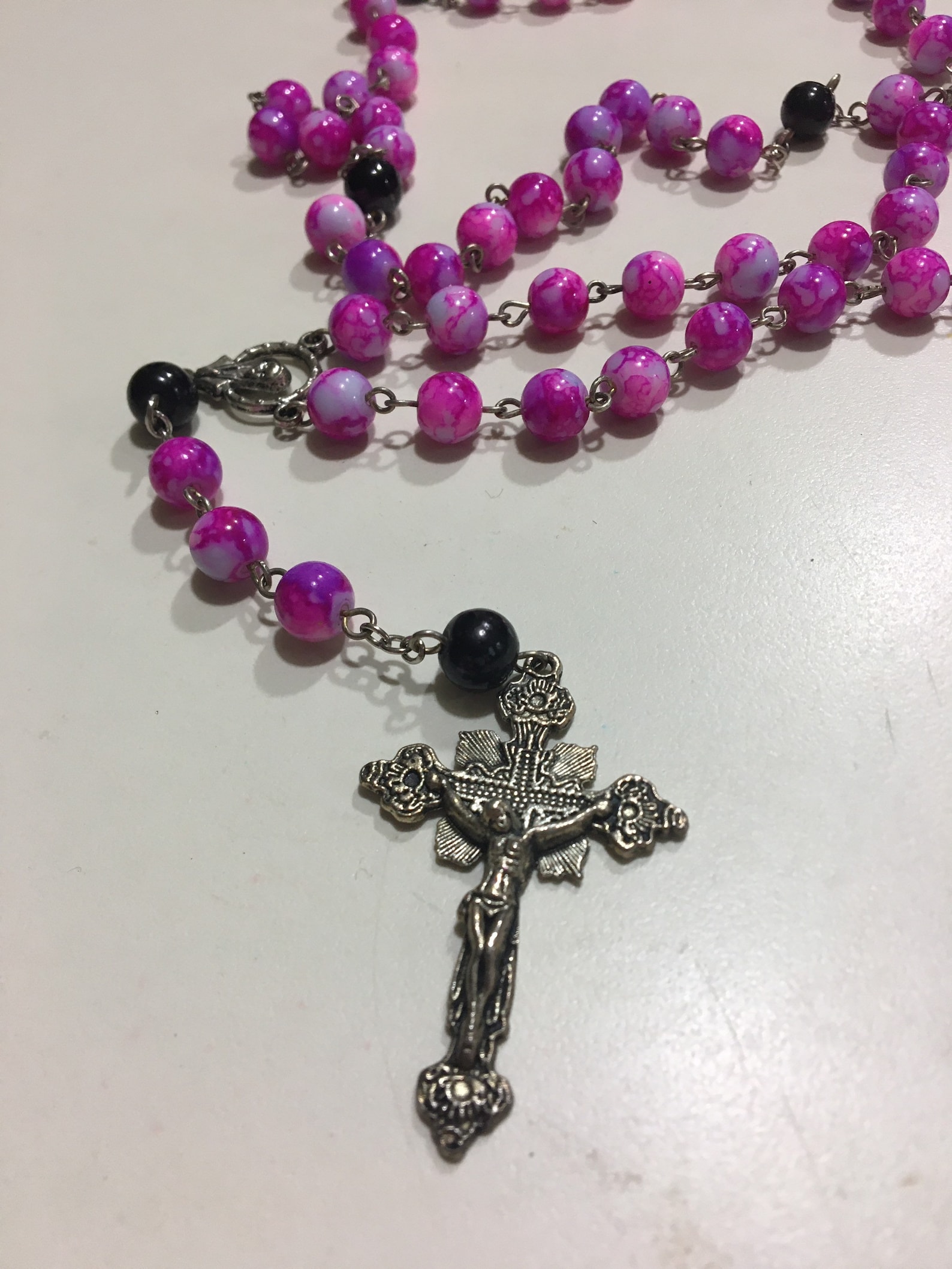 Handmade One of a Kind Glass Bead Rosary. Style 6 Etsy