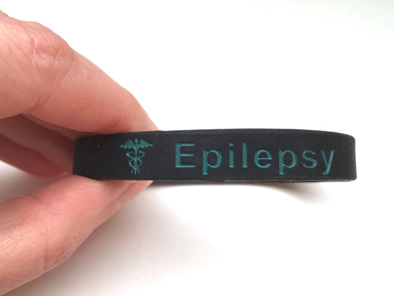 Epilepsy Medical Alert Wristbands Bracelets Epileptic Silicone Etsy