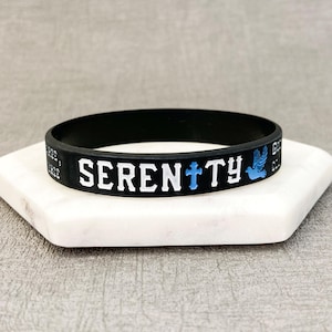 Serenity Gebet Silikonarmband, Armband mit religiöser Schrift