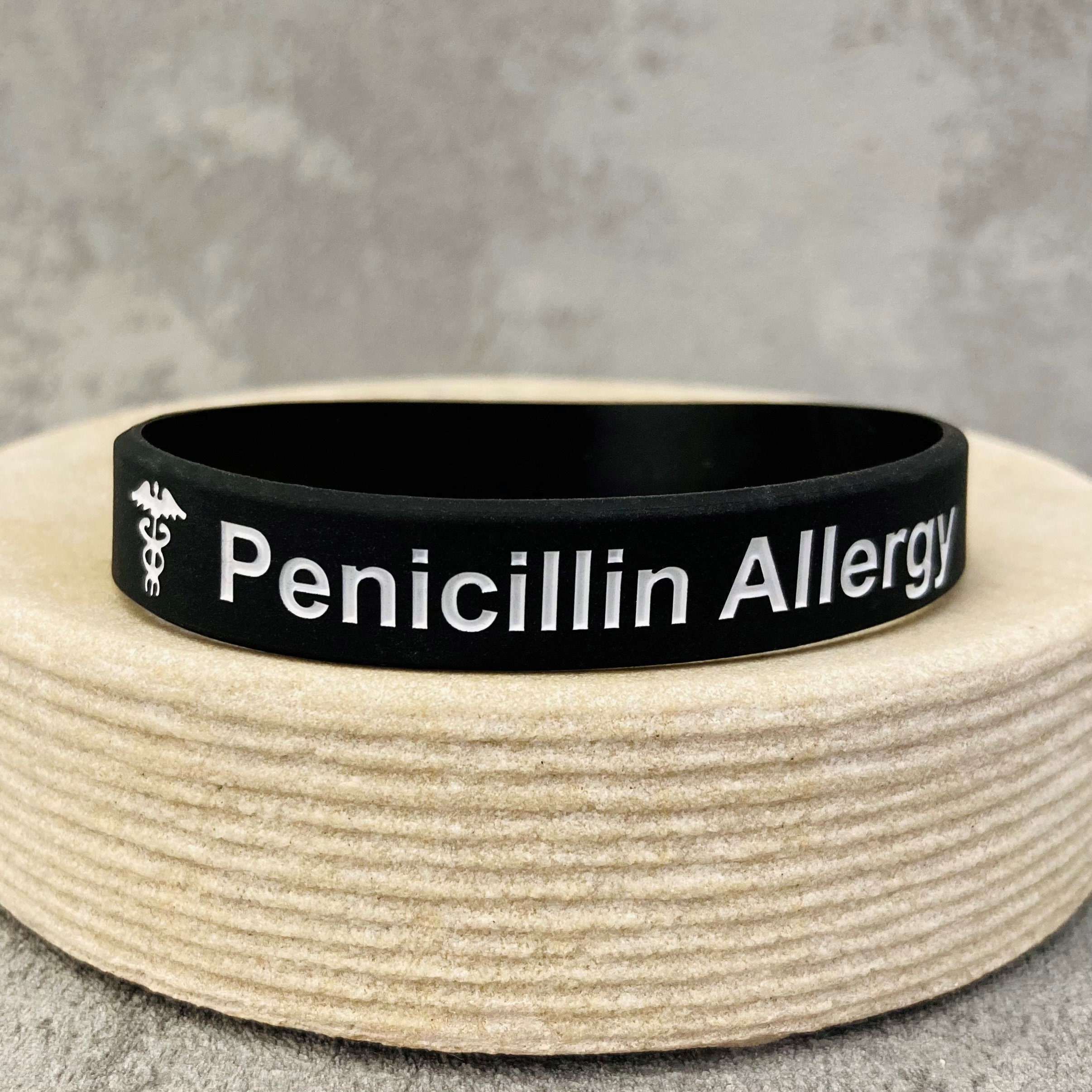 Medical Silicone Bracelets Silicone Penicillin | Penicillin Allergy Bracelet  - 1pc - Aliexpress