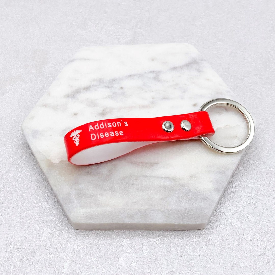 Addisons Disease Keychain Stainless Steel Medical Alert ID - Etsy