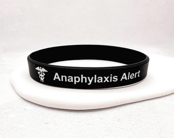 Anaphylaxis Alert Medical ID Bracelet | Silicone Allergy Wristband for Serious Allergies