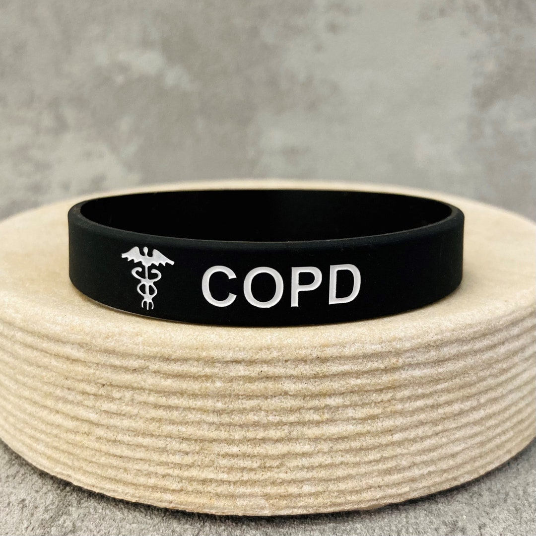 COPD Medical Alert Wristband ID Lung Disease Bronchitis Bands