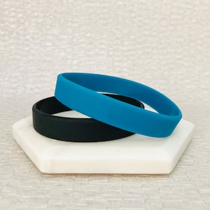 Personalised Wristband Plain Black Teal Silicone Bracelet Personalized Customized Silicone Band Custom Engraved Customised Message