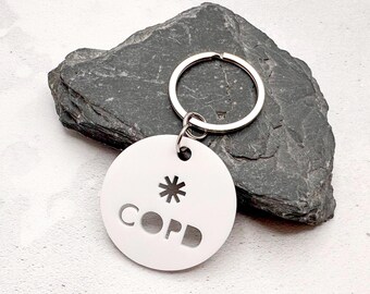 COPD Medical Alert Keychain – Acrylic Respiratory ID Tag Gift