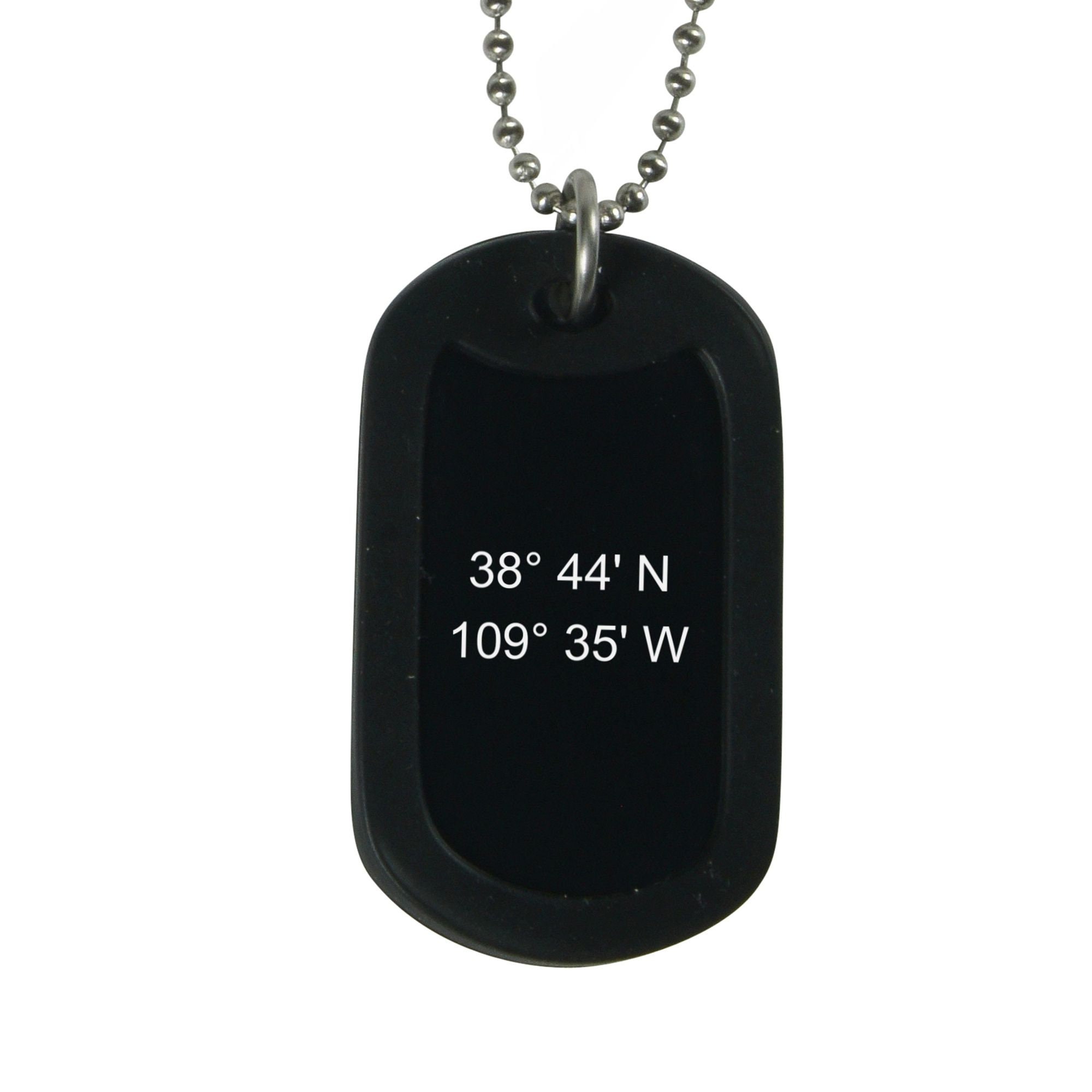 34 Discover Unique Map-Themed Jewelry for Your Next Adventure 25 Mens GPS Coordinates Necklace, Personalized Black Dog Tag Pendant,…