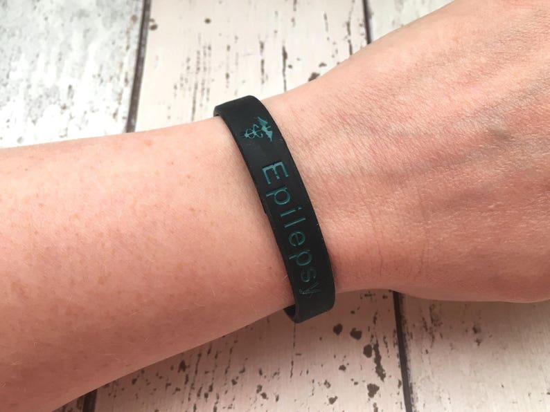 Epilepsy Medical Alert Wristbands Bracelets Epileptic Silicone Etsy