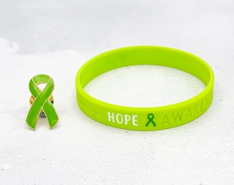 Lime Green Awareness Ribbon Wristband – Lyme Disease & Mental Illness Support