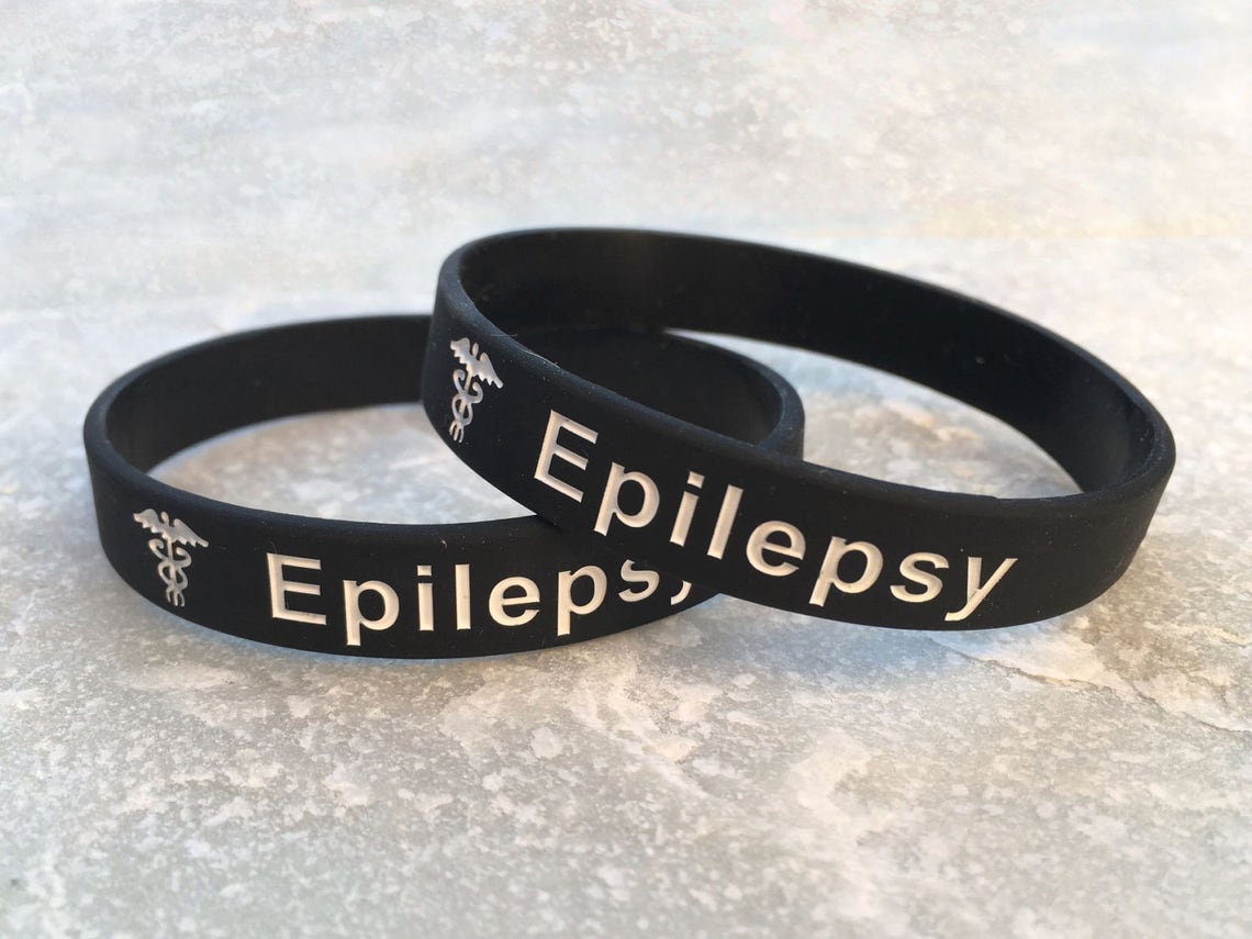Epilepsy Medical Alert Wristbands Bracelets Epileptic Silicone | Etsy