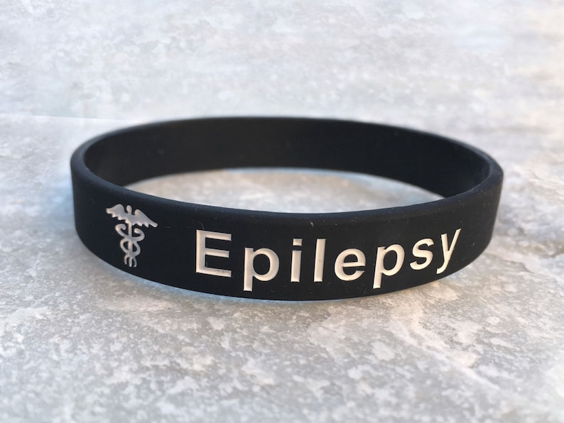 Epilepsy Medical Alert Wristbands Bracelets Epileptic Silicone Etsy