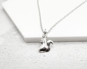 Sterling Silver ADHD Squirrel Necklace: Awareness Jewelry Gift