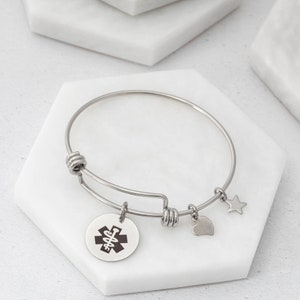 Medical Alert Bangle Etsy Singapore